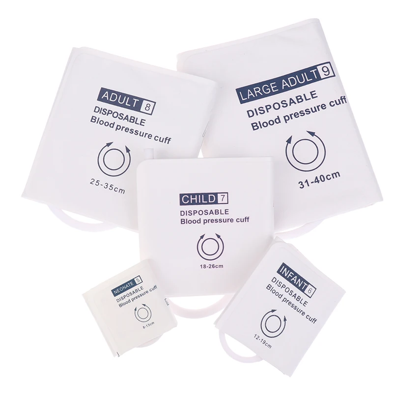 Disposable Large Adult Infant Child Arm Blood Pressure Cuff Without Bladder Single Tube Non Woven Fabric Composite Material