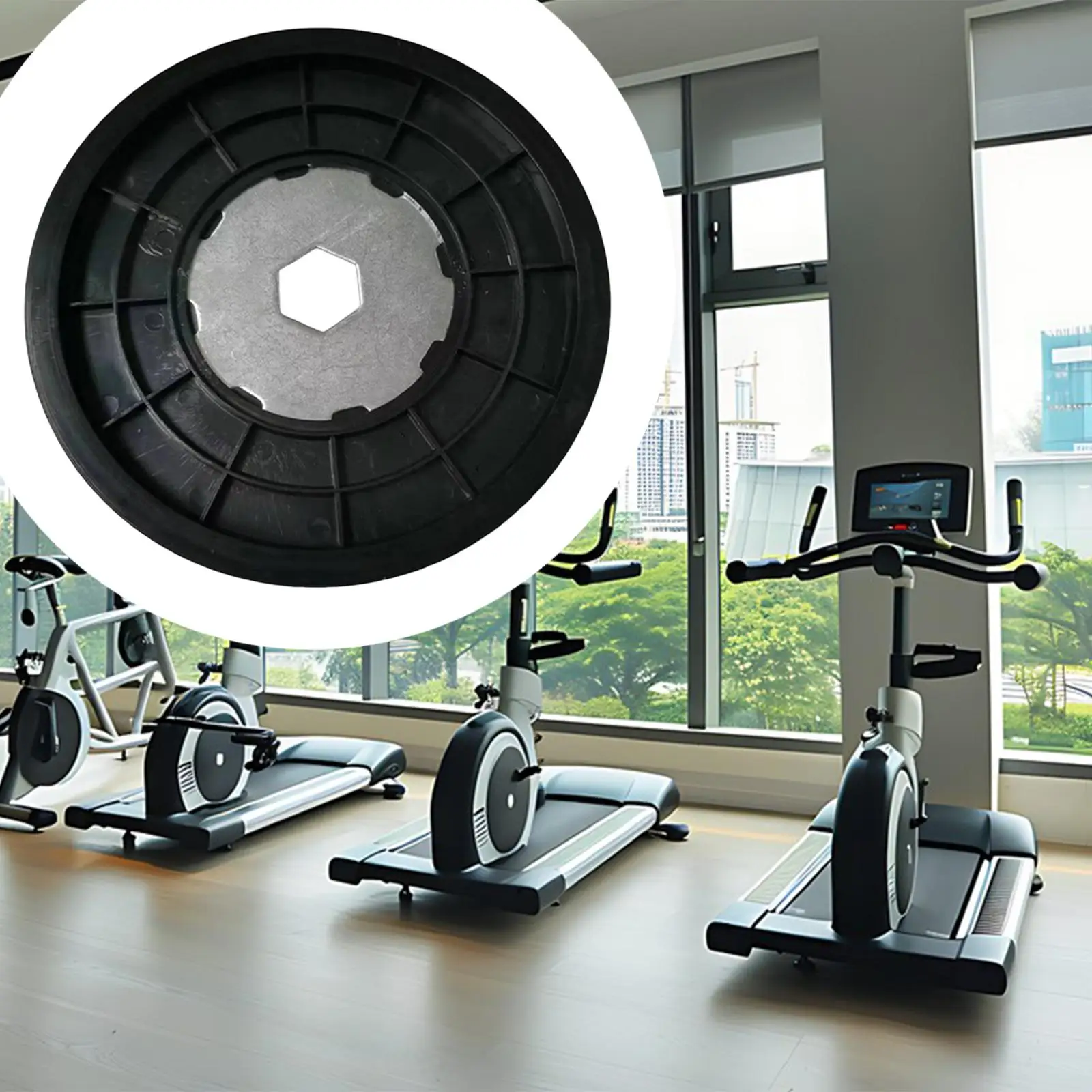 PP 철 소재의 운동용 자전거 벨트 풀리, 실내 피트니스 훈련 홈짐용 고정식 자..