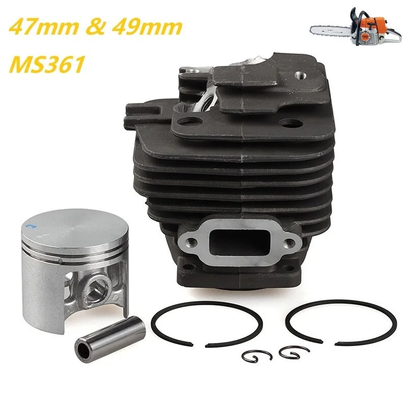 Durable 47mm Big Bore 49mm Cylinder Piston Ring Kit Fit Stihl St361