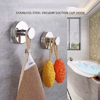 4 ชิ้นดูดถ้วยตะขอกันน้ําผ้าเช็ดตัวเสื้อคลุมอาบน้ําตะขอเหมาะสําหรับห้องน้ําห้องครัวกระจกประตูกระเบื้องตะขอ 2