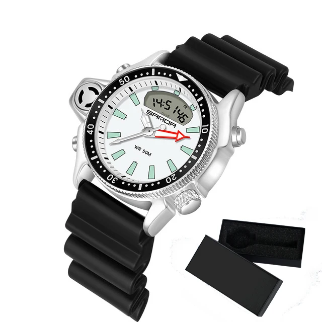 SANDA Sport Men Watches New Fashion Casual Military Quartz Watches 50M Waterproof  Shock Male Auto Wrist Watch Relogio Masculino 