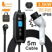 feyree EV Charger Type2 16A 3.5kW Portable Charging Box 5M Cable GBT Socket Type1 J1772 Adapter for Electric Vehicle Car Charger - Image 3