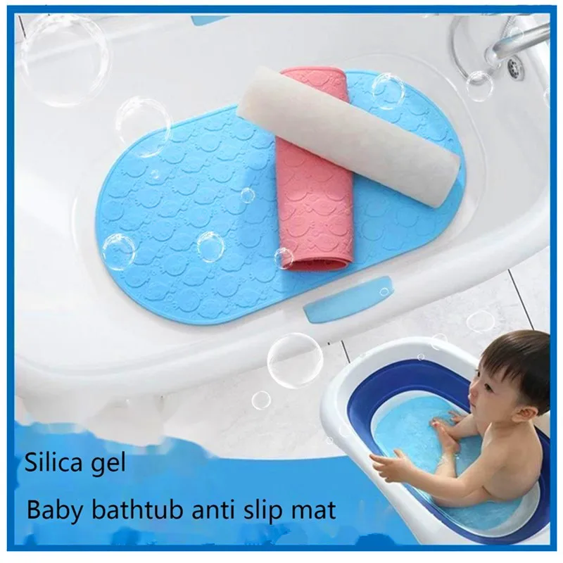 Baby Bathtub Anti Slip Mat Silicone Suction Cup Thermal Insulation Bathroom Accessory