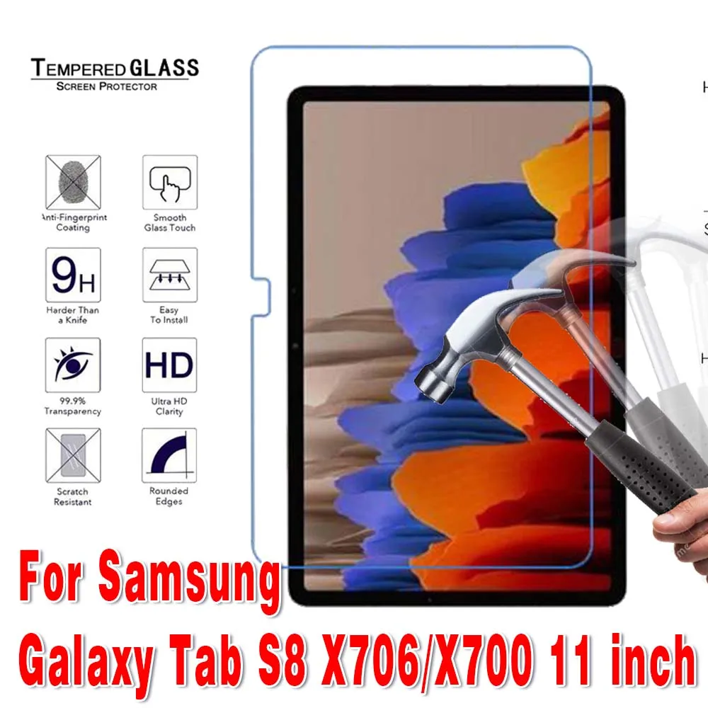 Vetro Temperato Per Samsung Galaxy Glass Screen Protector Tab S8 11 X706 X700 Cover Pellicola Protettiva Hd Eye Protection Film