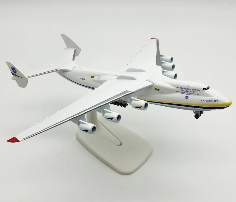 

1:350 An-225 Large Transport Model Antonov Alloy Solid Ukrainian Livery Airplane Model Collection Gift Display