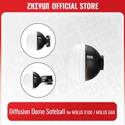 ZHIYUN Official Diffusion Dome Sofeball ZY Mount Diffuser ball EX1H03 Accessories for ZHIYUN Molus G60 X100 COB Video Light