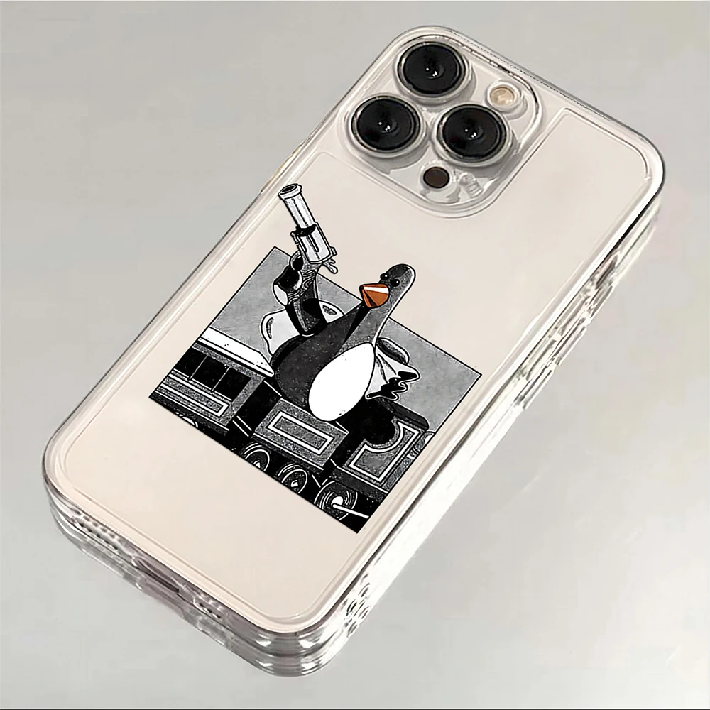 Charming Cartoon Duo Clear Soft TPU Phone Case