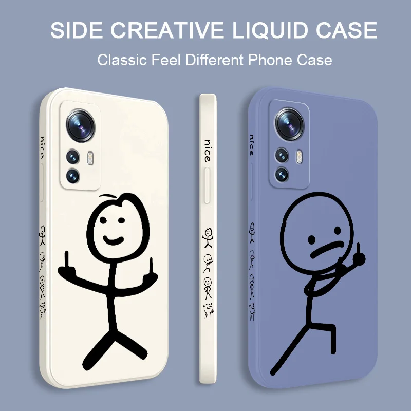 Line Man Liquid Silicone Phone Case for Xiaomi - Premium Protection and Style