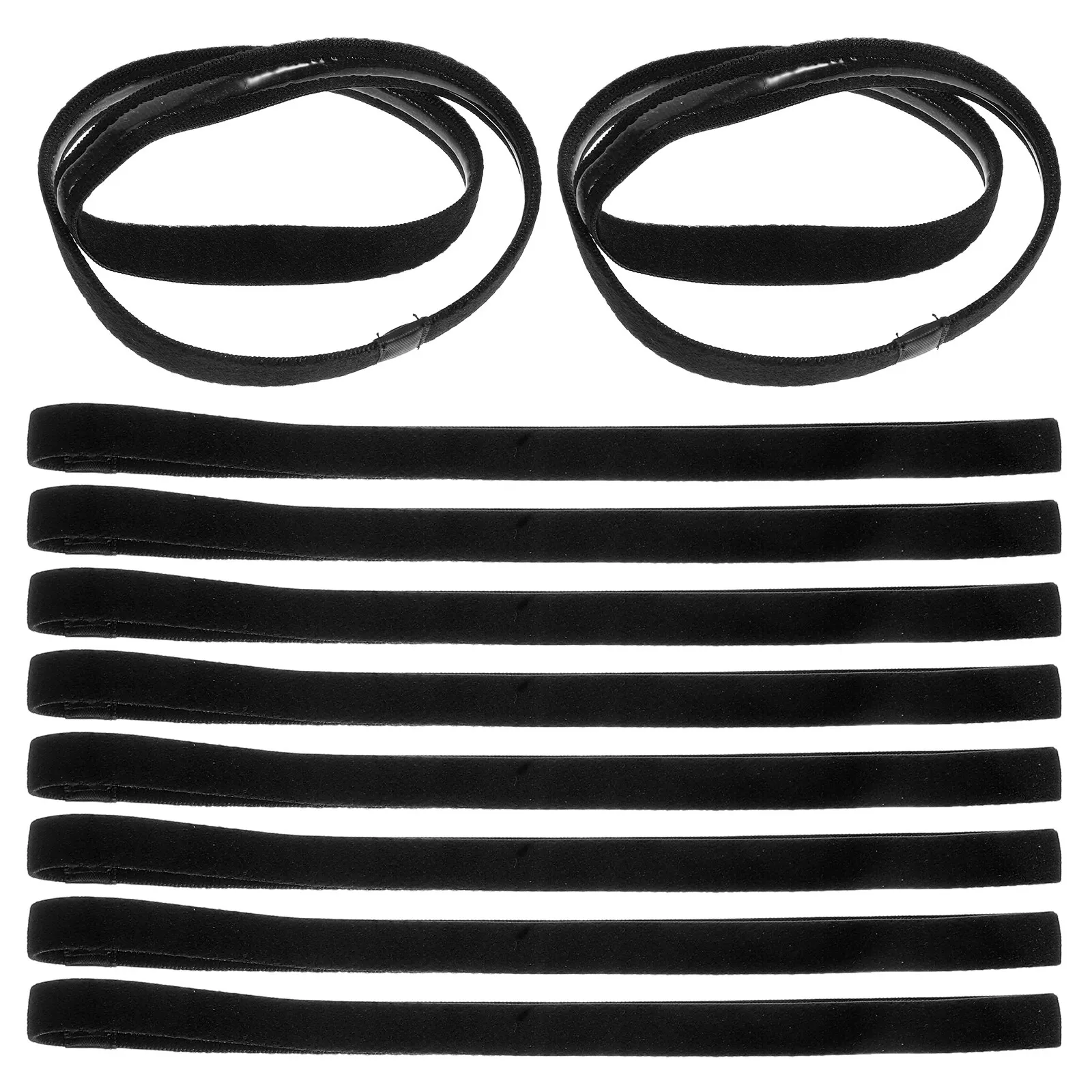 9Pcs 러닝 헤드밴드 미끄럼 방지 신축성 있는 스포츠 땀 방지 헤어밴드 요가 유니섹스 운동 댄스 액세서리 블랙