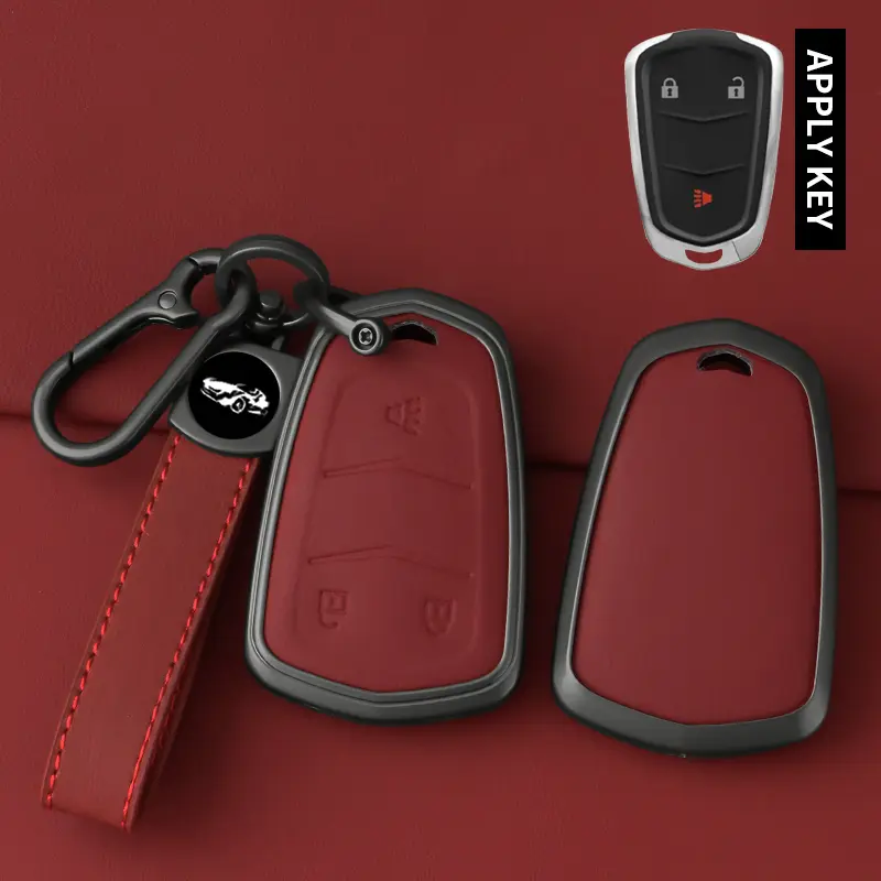 High Quality Leather Metal Car Key Case Cover Shell Fob for Cadillac 2015-2019 Escalade ATS CTS CT6 XTS XT5 SRX 3 4 5 6 Buttons - Image 18