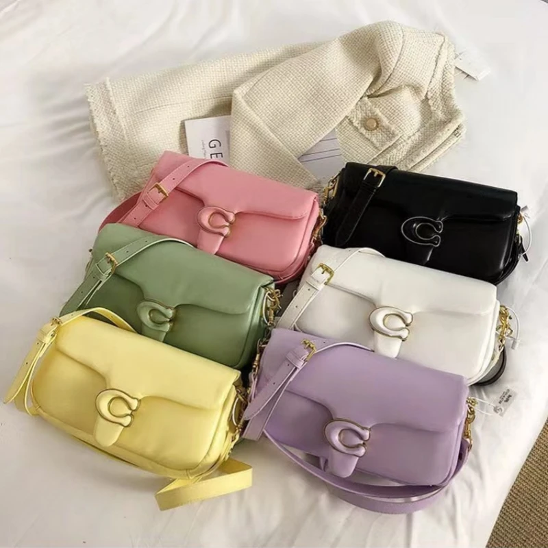 

New Trend Fashion Handbag Women Candy Color Super Soft Cloud Single Shoulder Crossbody Bag Retro Luxurious Underarm Women's Bag