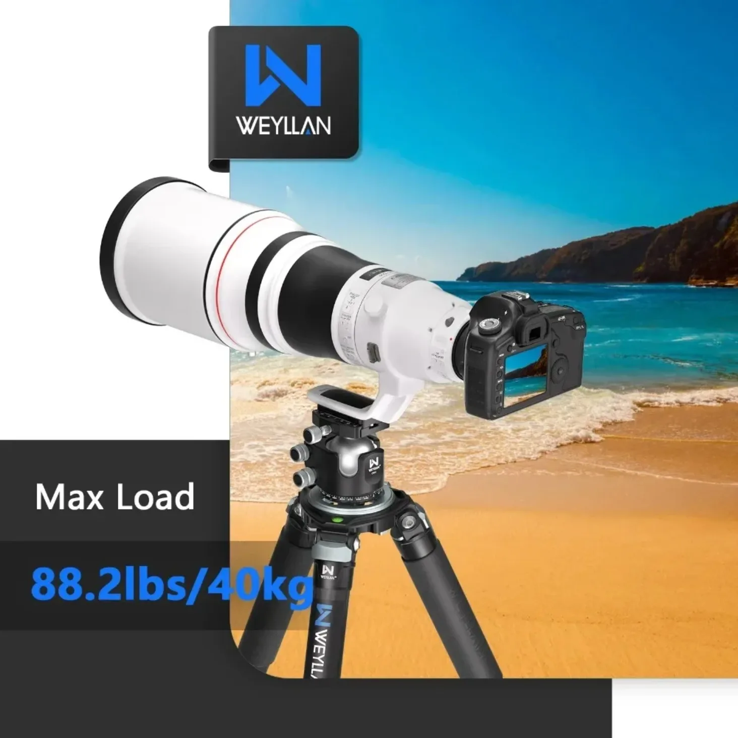 LX9 Professional Heavy Carbon Fiber Camera Tripod Ultra Stable Birdwatching Came