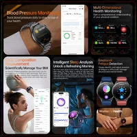 2025 New NFC+ECG+PPG Health Smart Watch BMI Fat Heart Rate Blood Pressure Watch 380mAh BT Call IP68 Waterproof Sports Bracelet - Image 3