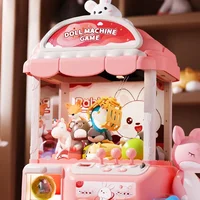 Children's Claw Machine Small Household Use Stuffed Toy Game Console 3 Bar Operation Coin-operated Small Gaming Devices Boy Toys 1