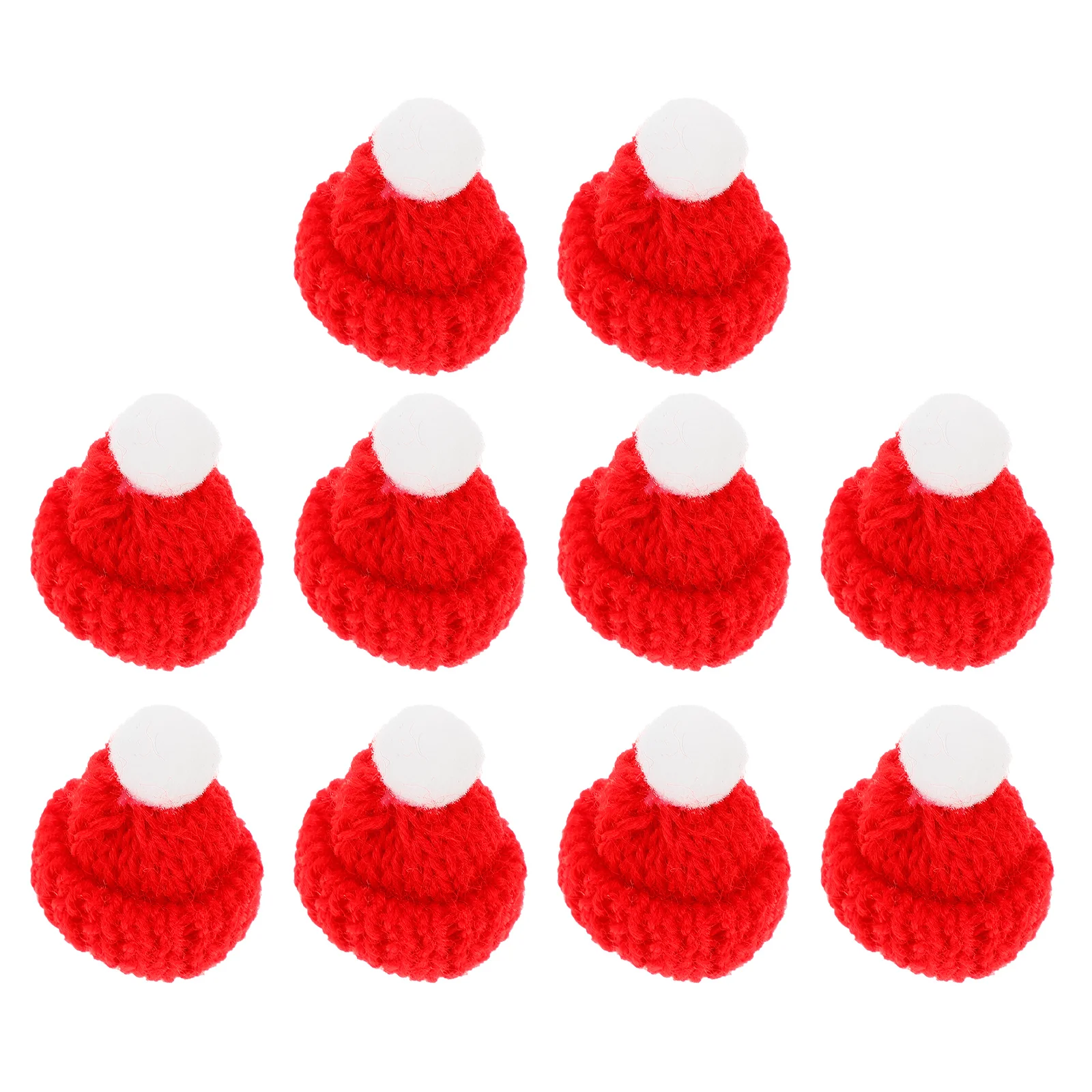 

Mini Christmas Hats Knitted Small Christmas Hat Santa Claus Christmas Hats Headdress Party Favors DIY Handmade Accessory