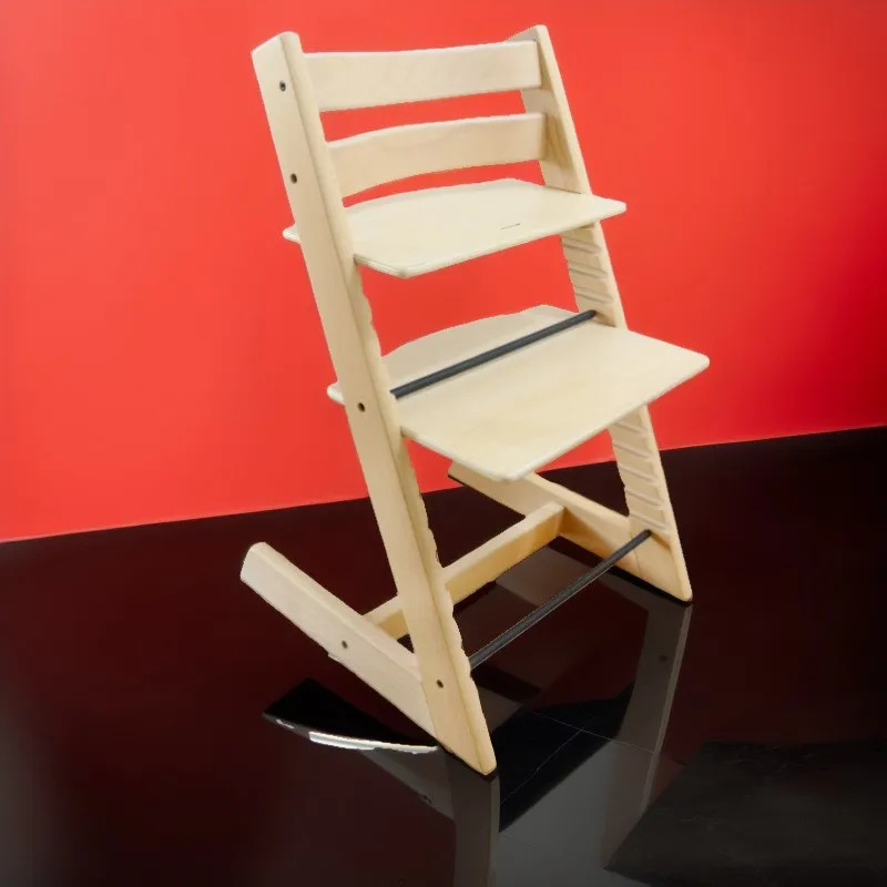Dining Chair X&D Children's Growth Baby Dining Chair Multifunctional Adjustable Beech Wood High Legged Learning