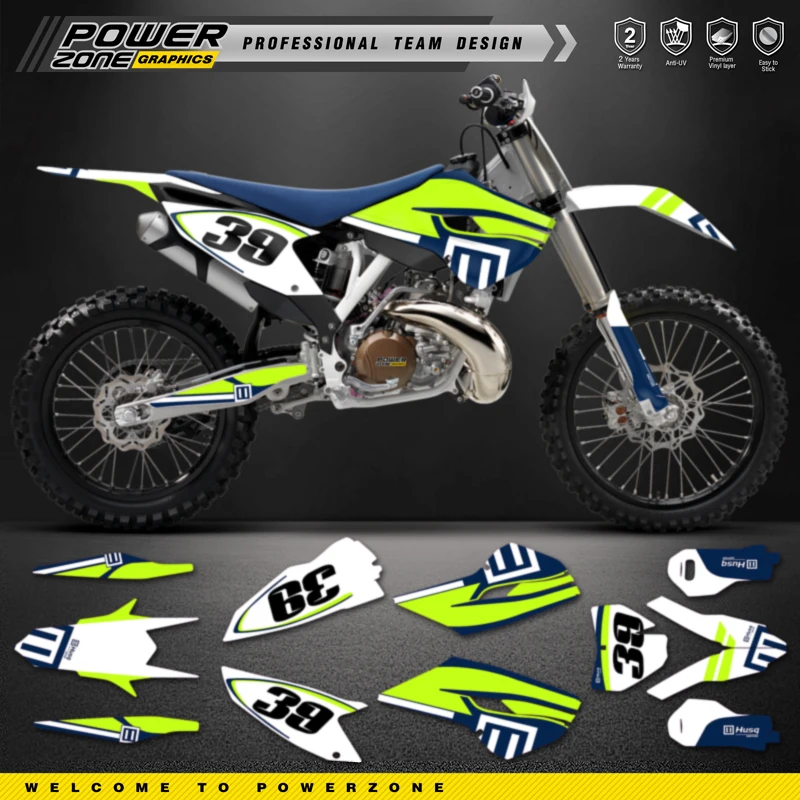 

PowerZone Custom Team Graphics Decals Stickers Kit For Husqvarna Decal 2014-2015 TC FC TX 2014-2016 TE FE 125-450CC 19