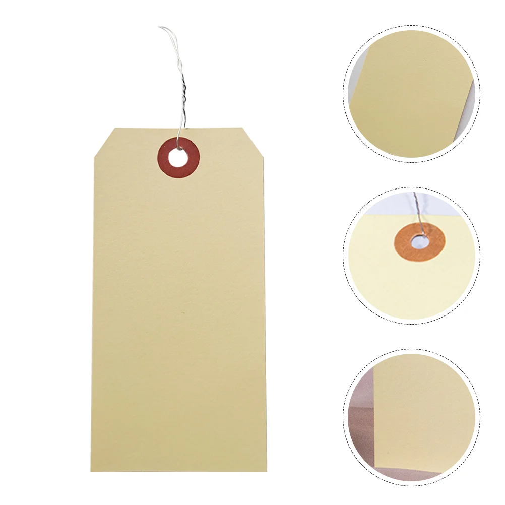 

Pcs Blank Manila Tags Wire Cardstock Shipping Tag Paper Hang Tags Inventory Tags Large Tags Packing Inventory Luggage