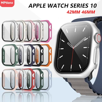 Tempered Glass+Cover For Apple Watch 10 1