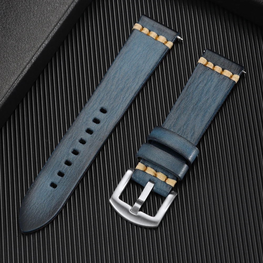 Handmade Retro Italian Leather Business Universal Watch Strap - Premium Cowhide Band