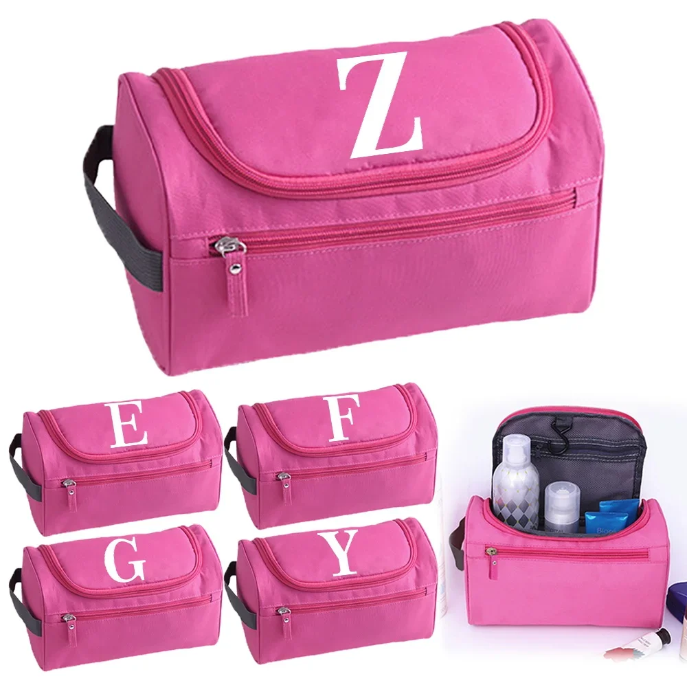 Cosmetic Pouch Women Makeup Bags Waterproof Toiletries Organizer Cosmetic Bag White Letter Series Hanging Bathroom Wash Bag 80pcs disposable foot tub liners foot bath spa plastic bags disposable bathroom organizer