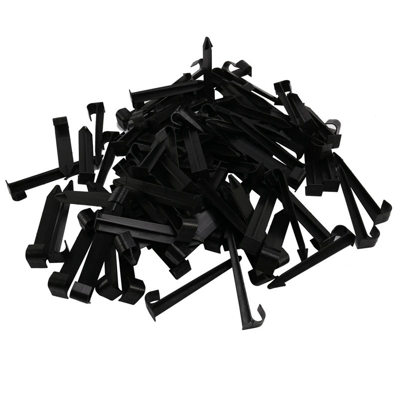 Promotion! 100Pcs Dn16 Tube Pipe Hose Holders C Type Ground Stakes For Pe Tubing Drip Irrigation Fittings Brackets Garden Water |
