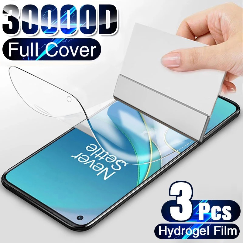 3PCS Hydrogel Film Screen Protector For OnePlus 11 10 9 8 Pro 9R 8T 7T 6T 7 6 Nord Full Cover Screen Protector Soft Accessories