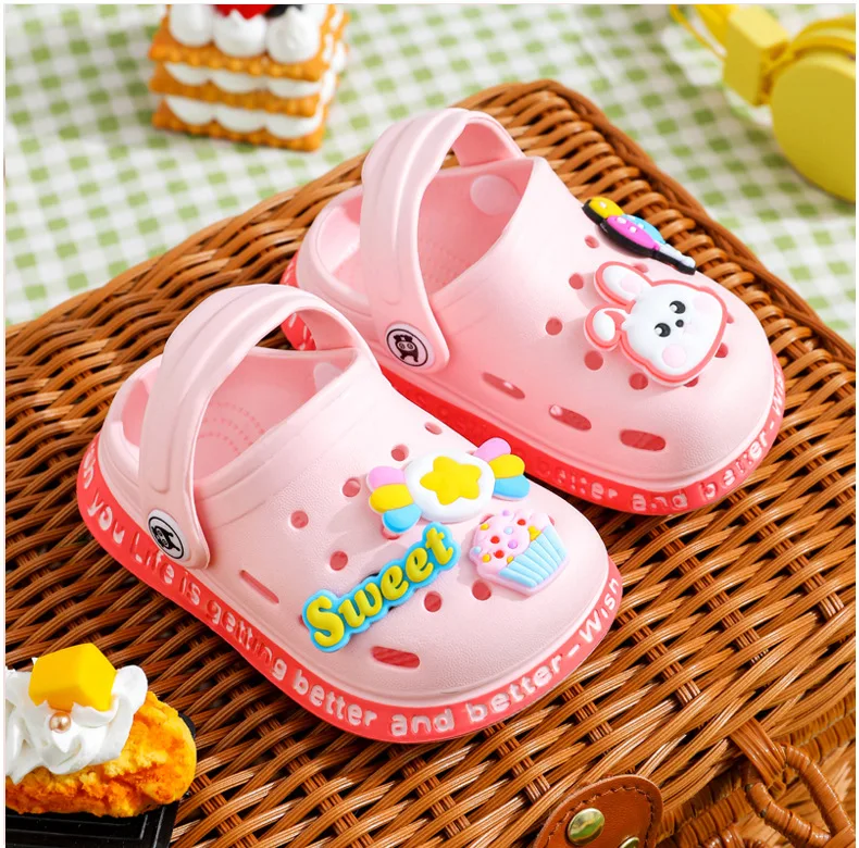 Summer Baby Sandals Boys Pilot Toddler Slippers Girls Kids Mules Clogs Flat Heels Beach Shoes Children's Garden Shoes 1-6 Years girls shoes