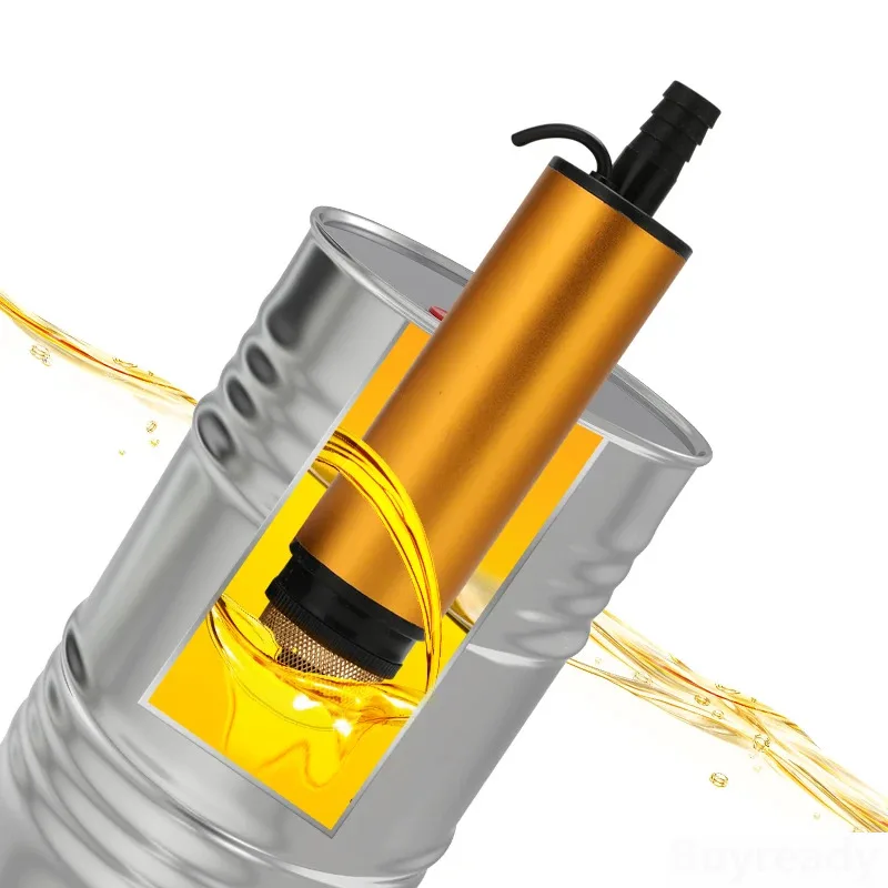 51MM 30L/min 12V 24V DC Electric Submersible Fuel Transfer Pump For Diesel Oil Water 12 Volt 24 V Industrial Grade liquid transfer pump submersible booster pump