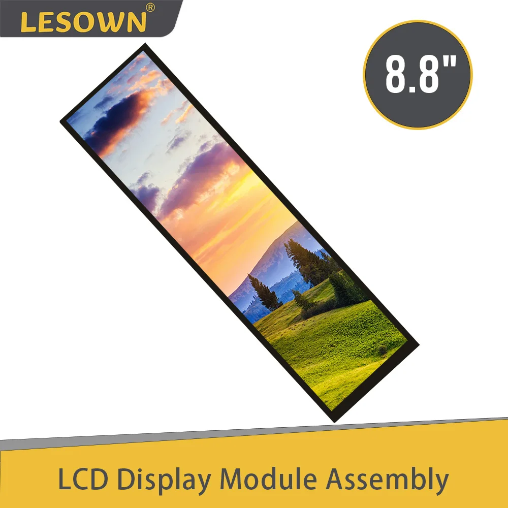 LESOWN LCD 모듈 패널 8.8 인치 LCD MIPI 480x1920 IPS 600Nits HDMI 긴 스트립 얇은 스크린 디스플레이(라스베리 파이 프린터용)