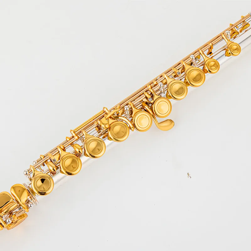 Japan Flute 282 Professional Cupronickel C Key 16 Hole Flute Silver Plated Musical Instruments Case and Accessories