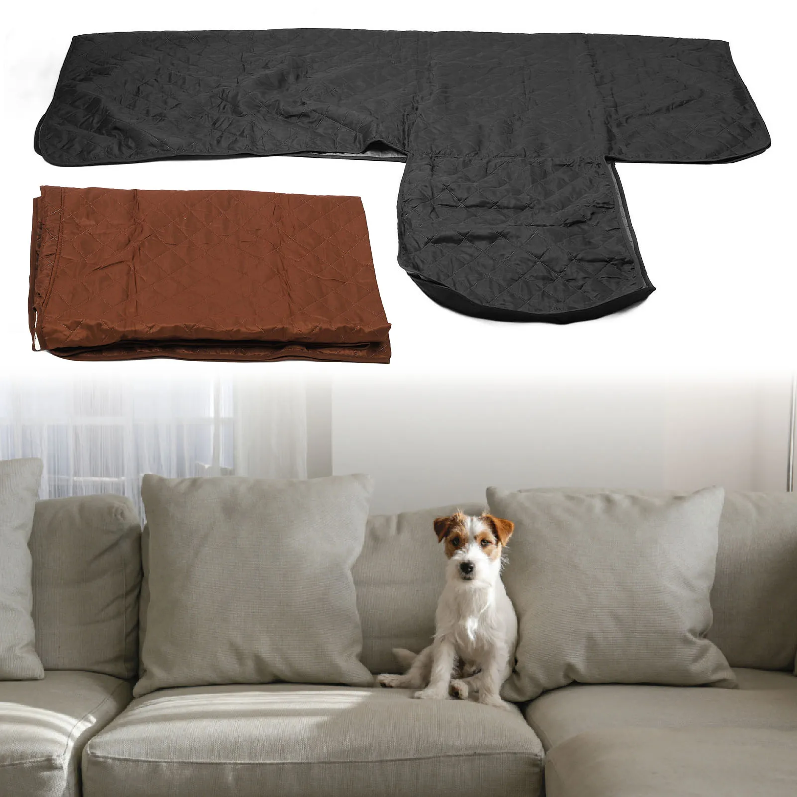 Funda Protectora para Sofá de Mascotas, Impermeable, Lavable, Resistente al Desgaste, 2 Plazas, Alfombrilla de Poliéster Antideslizante, Accesorios para Mascotas