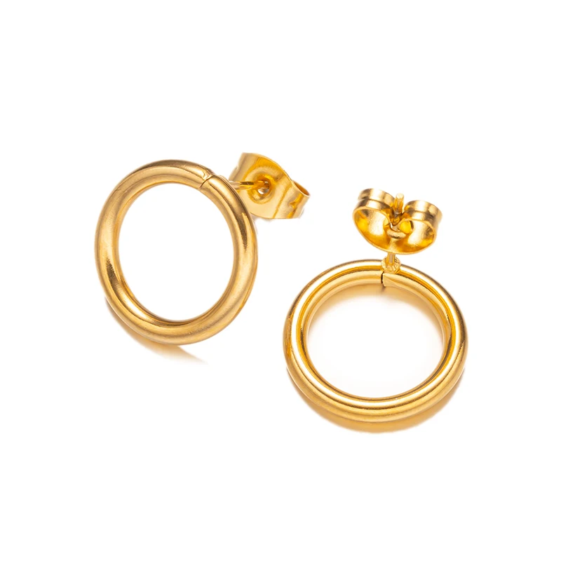 10 teile/los Edelstahl runde Reifen einfache Mode Ohrring und Schmetterling Ohr zurück für Geschenk Schmuck machen Accessoires Handwerk – Detail 5