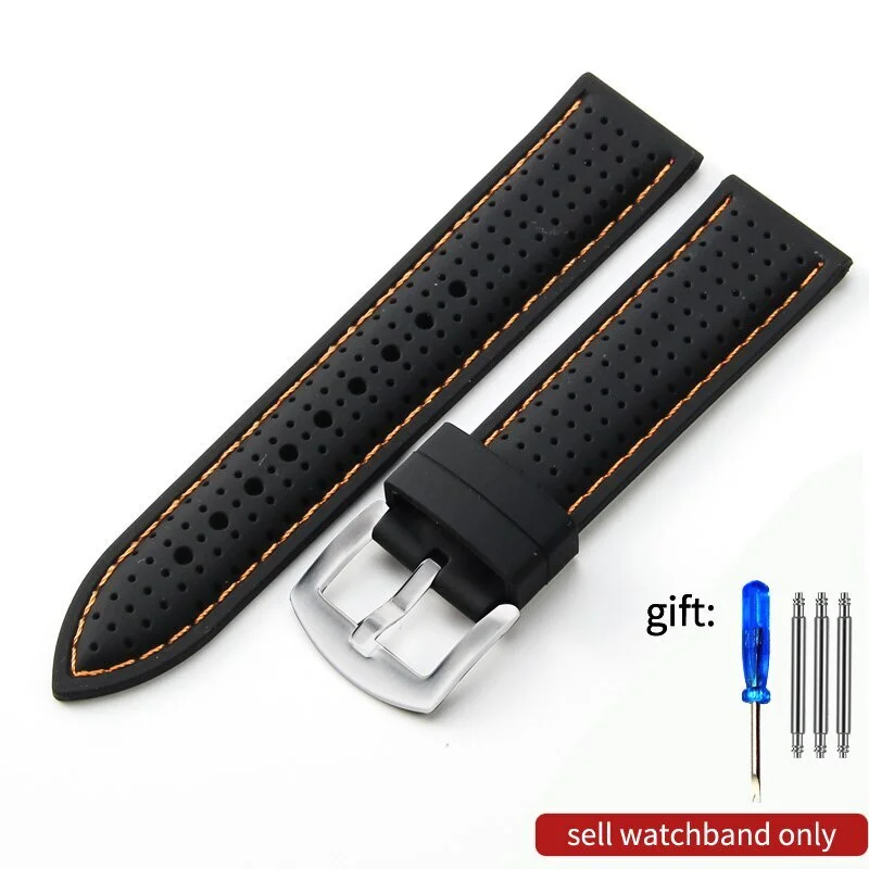 Breathable Soft Silicone Sports Watchband Strap - Universal Size Smartwatch Accessory