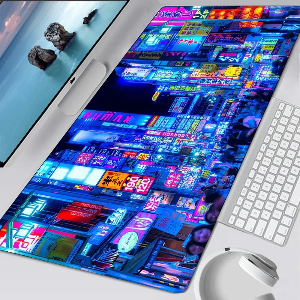 White Gaming Mouse Pad Table Rug Rubber Table Rug Keyboard Pad Mat Extended Computer Office Carpet Desk Accessory Xxl