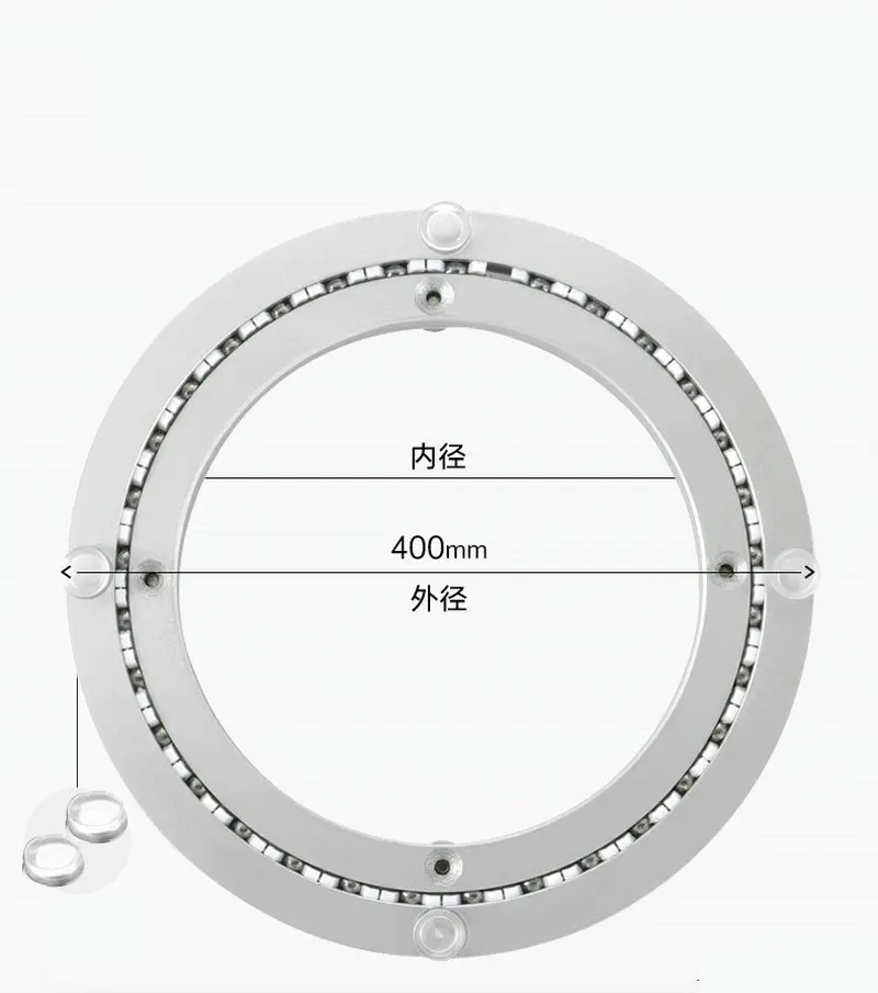 lazy roulements anneau rotatif en aluminium faible plaque de cussion lisse pour table manger