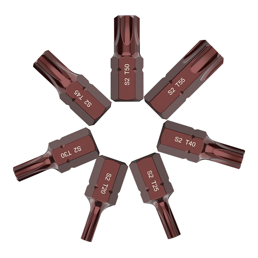1pc Metall Elektrische Torx-schraubendreher-bits Reparatur Werkzeuge Hand Werkzeuge Für Elektrische Schlüssel Buchse Bit Set T20/25/30/40/45/50/55 – Detail 2