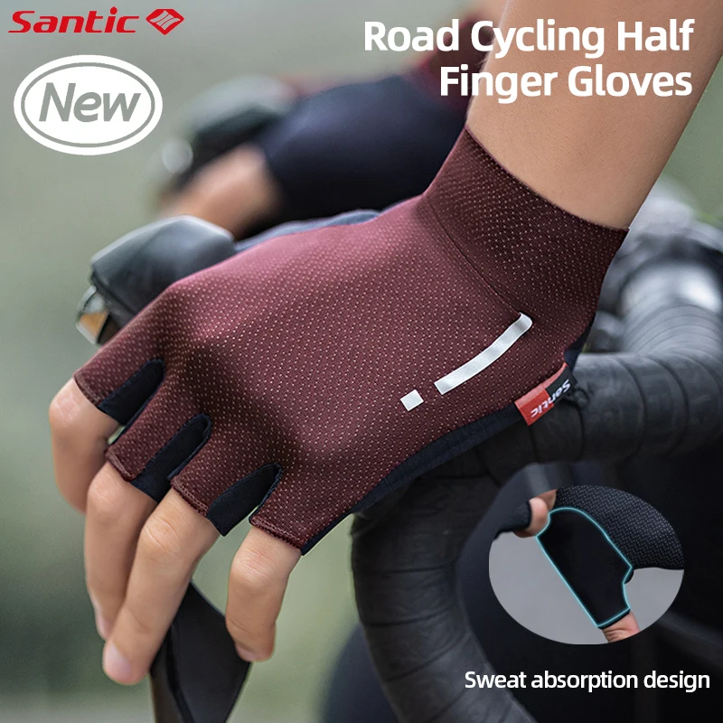 Men's Cycling Glove Porous Breathable Bike Fingerless Gloves High-elastic Cushioning Sports Gloves Bicycle Accessories
