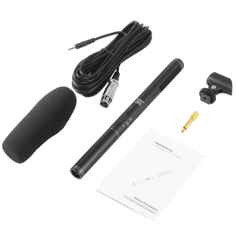 

Высокочувствительный Стерео конденсаторный микрофон Vioce для видеозаписи, конференц-интервью, для цифровой зеркальной камеры