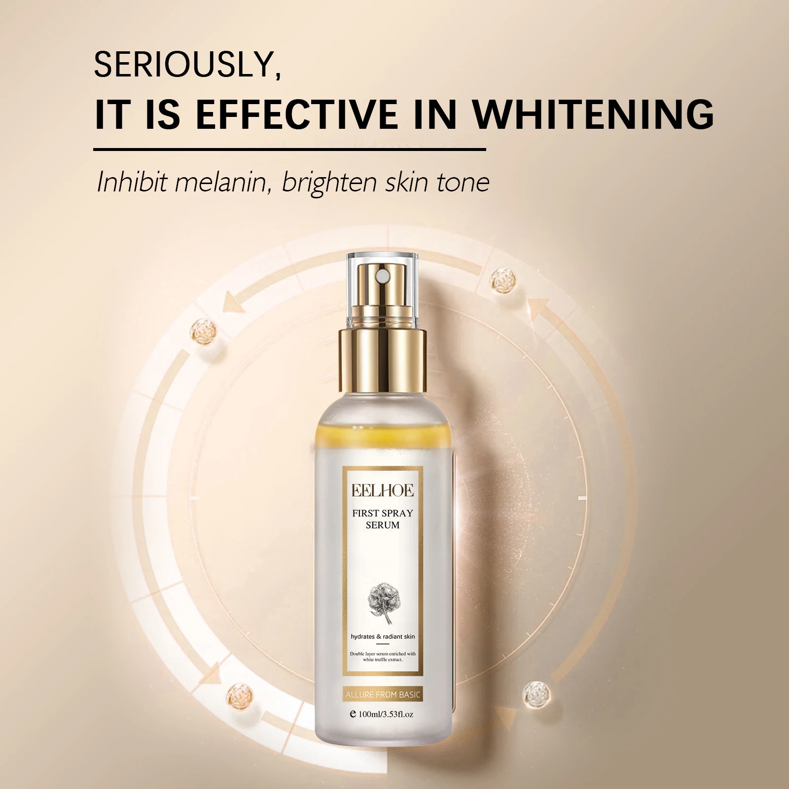 Facial Serum White Truffle Moisturizing Spray Melanin Correcting Glow Serum Fade Dark Spot Shrink Pores Brightening Skin Care 5