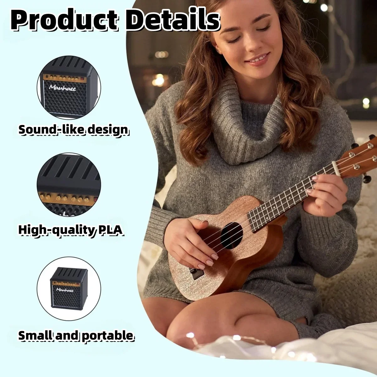 Miwayer 3D Printed Large-Capacity Amp-Shape Guitar Pick Organizer