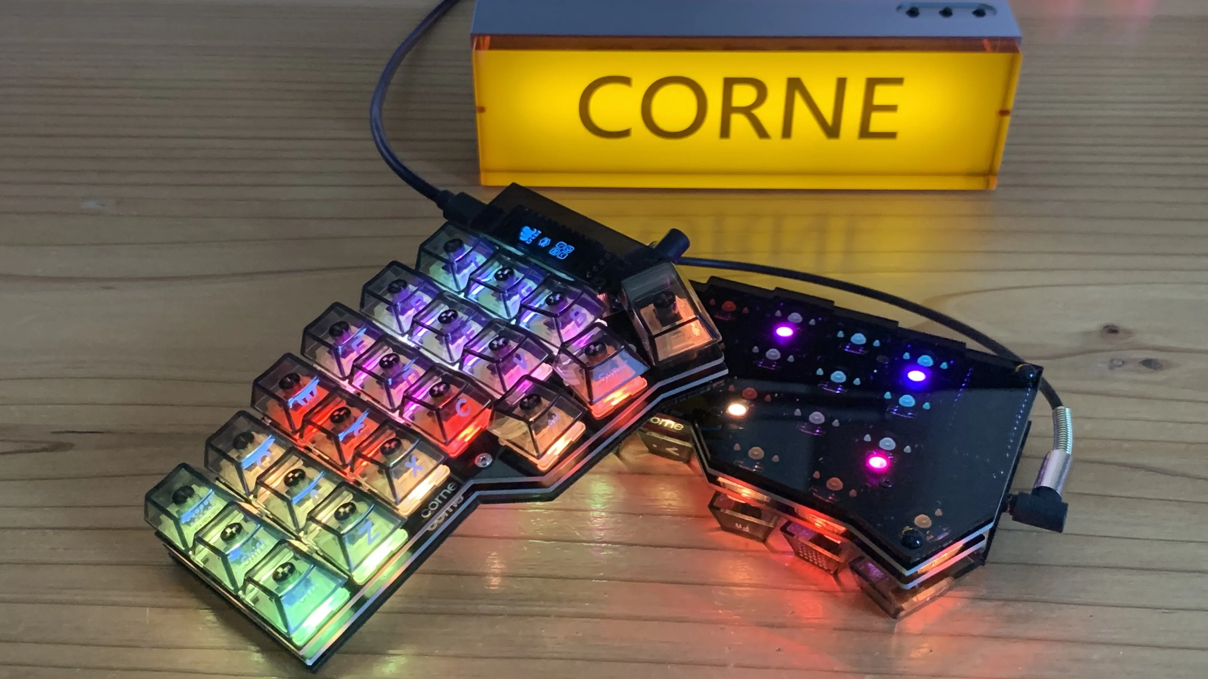 Corne Crkbd Split Keyboard Case Kit Acrylic Bottom Plate DIY