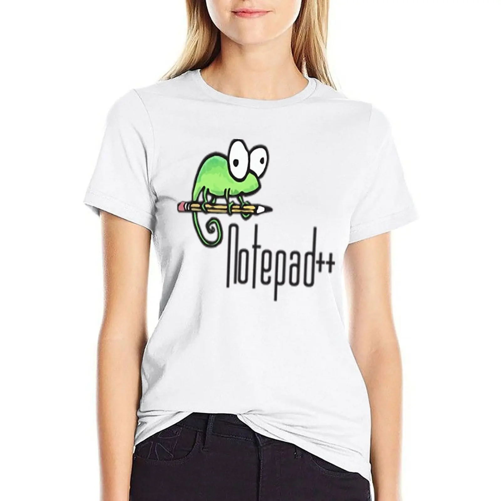 

Notepad++ T-shirt hippie clothes Aesthetic clothing cropped t shirts for Women