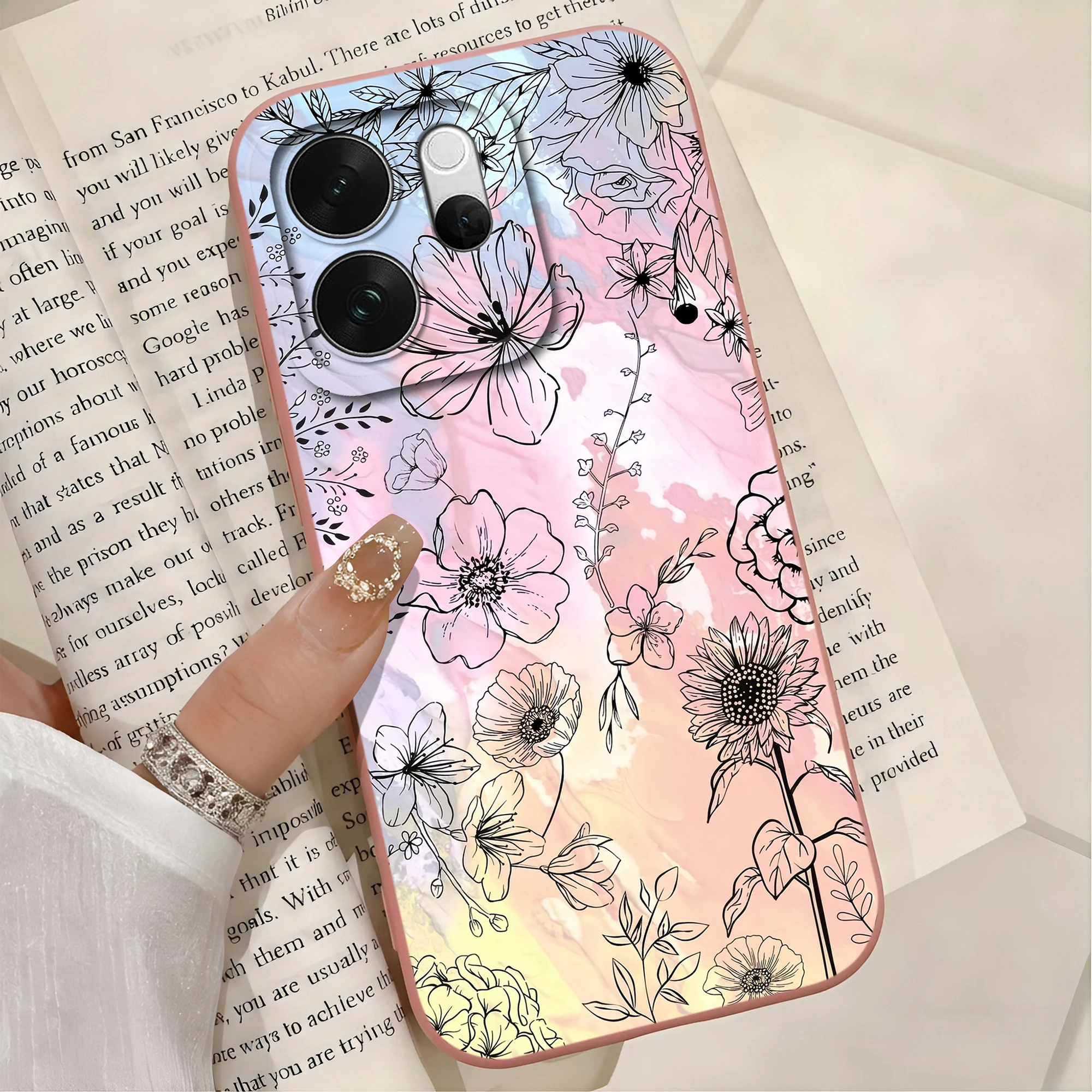 Colorful Heart Lens Protection Anti-Drop Liquid Silicone Phone Case