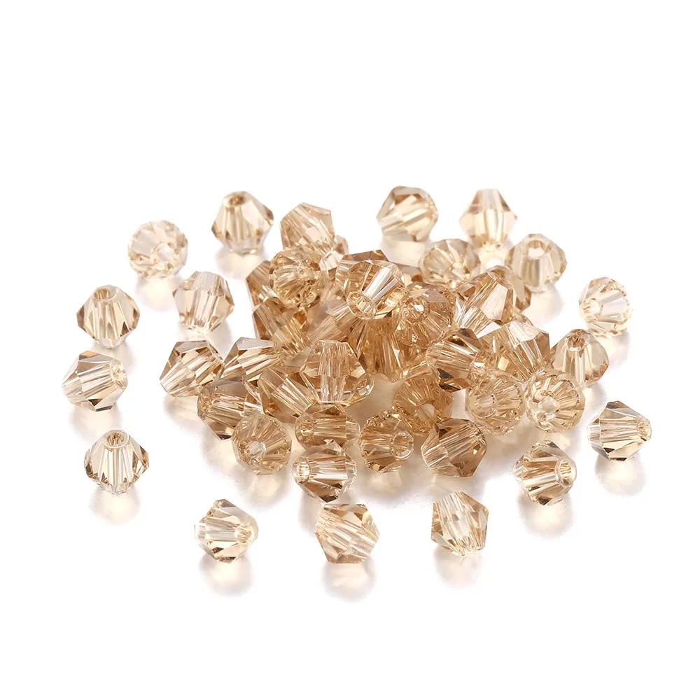 Shimmering AB Glass Bicone Beads – 200Pcs