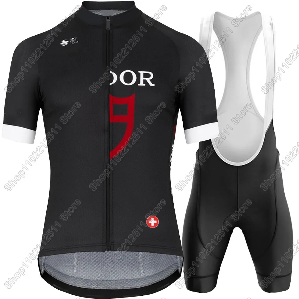 Swiss Tudorful Team Cycling Jersey Set Bicycle Clothing Summer Road Bike Shirts Suit Bicycle Bib Shorts MTB