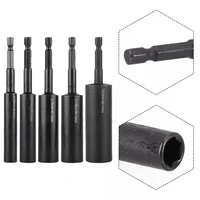 1Pc 110mm Deepen Socket Wrenches Hexagon Nut Set Socket Adapter Driver Drill Bit H8-H17 For Home DIY Carpentry Auto Parts Tools 1