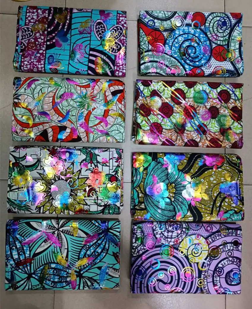 2022 Hot Sale 100% Cotton Veritable African Wax Print Fabric Real Wax African Ankara Fabric 6 yards Ghana Loincloth 4