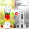 New 600ML Portable Electric Juice Cup 10-Blades Atmosphere Light Design Powerful Motor Fast Stirring Indoor Outdoor USB Juicer 4