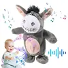 Singing Donkey Plush Toy Talking Singing Plush Toy Electric Interactive Animated Toy Donkey Stuffed Animal Interactive Musical 1